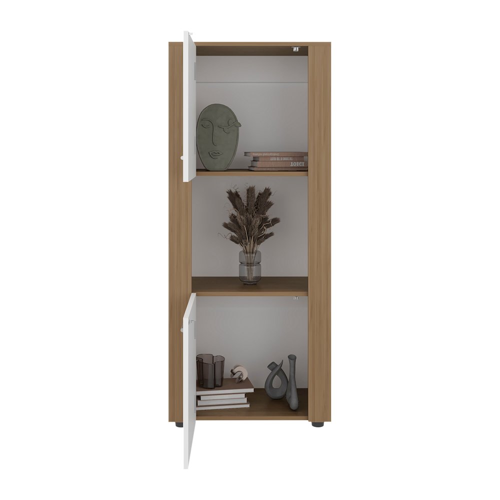 Hudson Vertical Storage Cabinet, Natural Oak. Picture 7