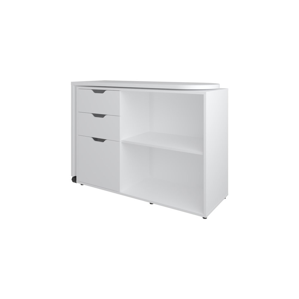 Rotating Desk with Ample Storage Space for a Modern Organized Office Environment. Picture 1