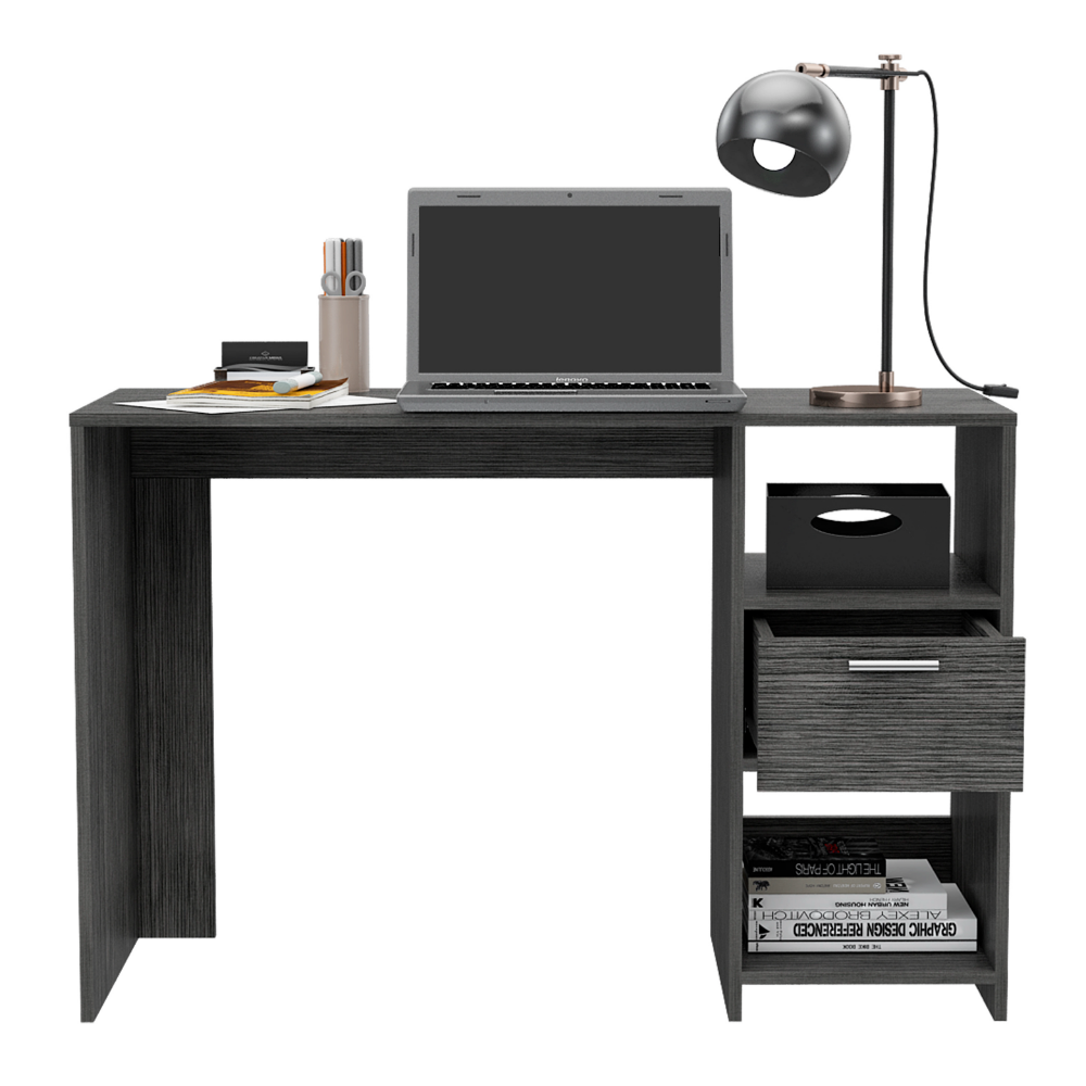 Arlington Writing Computer Desk, One Drawer, Two Shelves. Picture 5