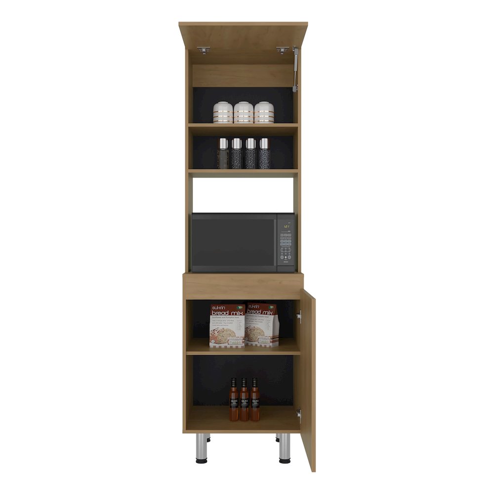 Arlo Multi-Purpose Tall Storage Cabinet with Open Shelving and Lower Cabinet. Picture 5