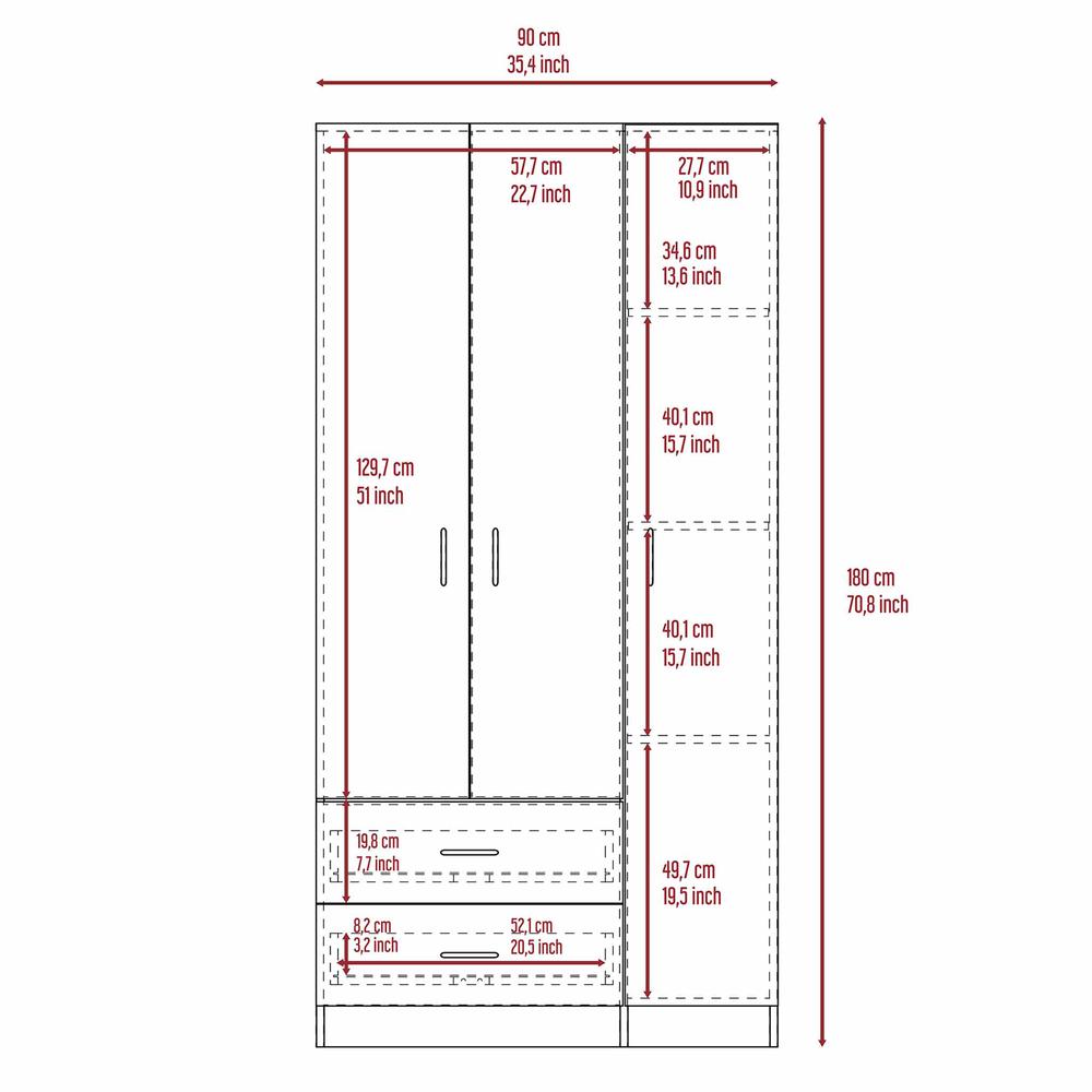 Eureka 3 Door Armoire. Picture 5