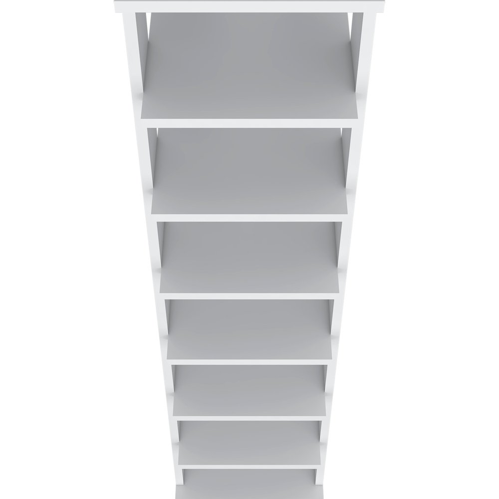 7-Tier Tall Vertical Shoe Rack, Freestanding Organizer with Open Shelves, White. Picture 4