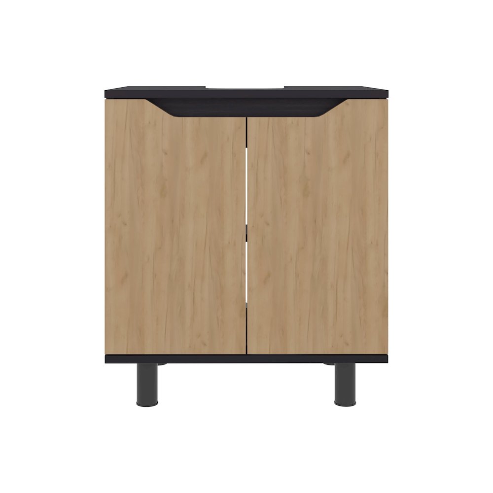 Under Sink Storage Cabinet with Double Doors, Adjustable Shelves. Picture 1