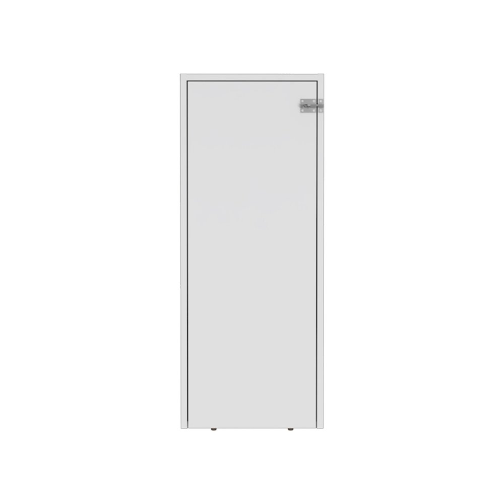 Rincon Valley Folding Table with Storage, White. Picture 1