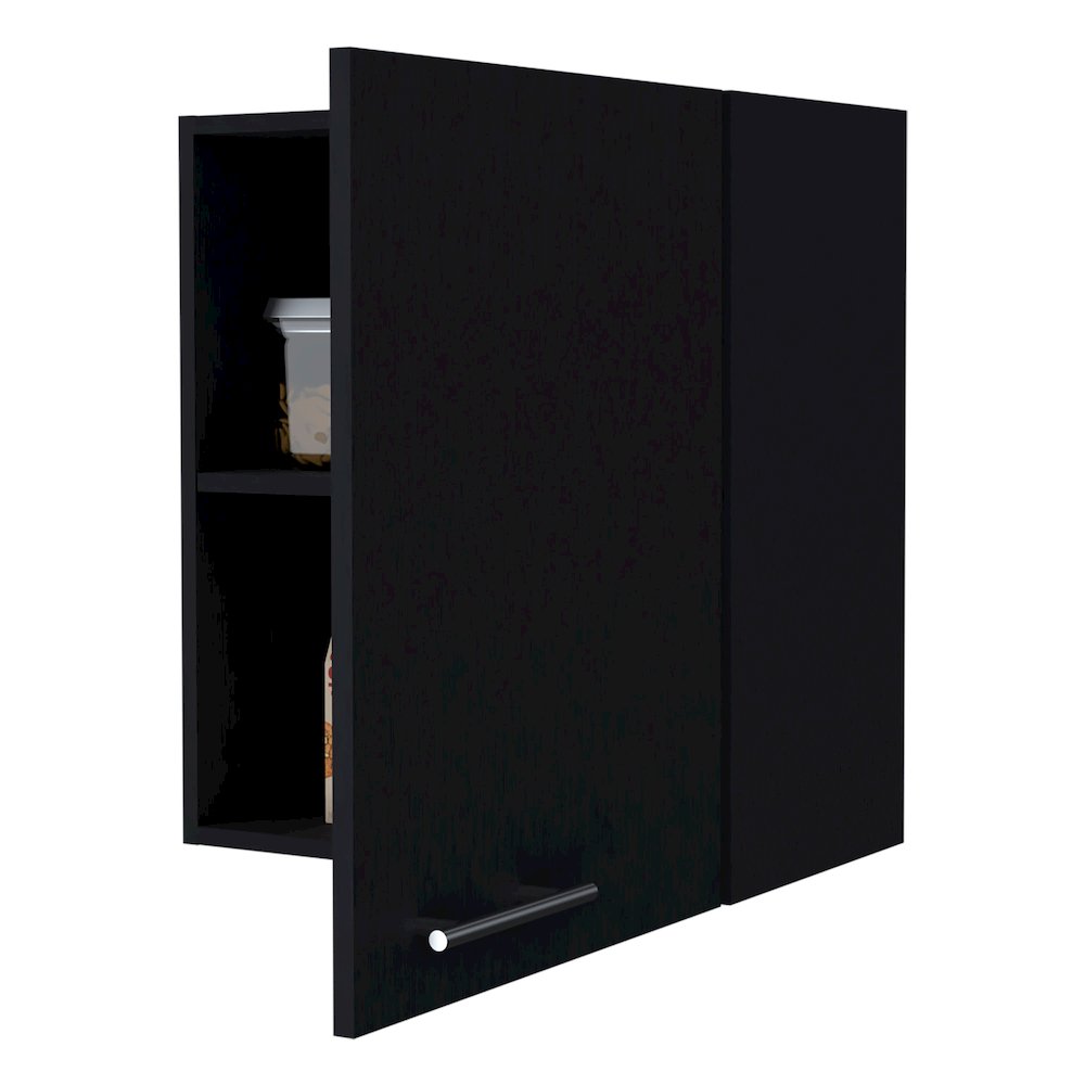 So- Hi Wall Cabinet in melamine with one door,Wenge. Picture 6