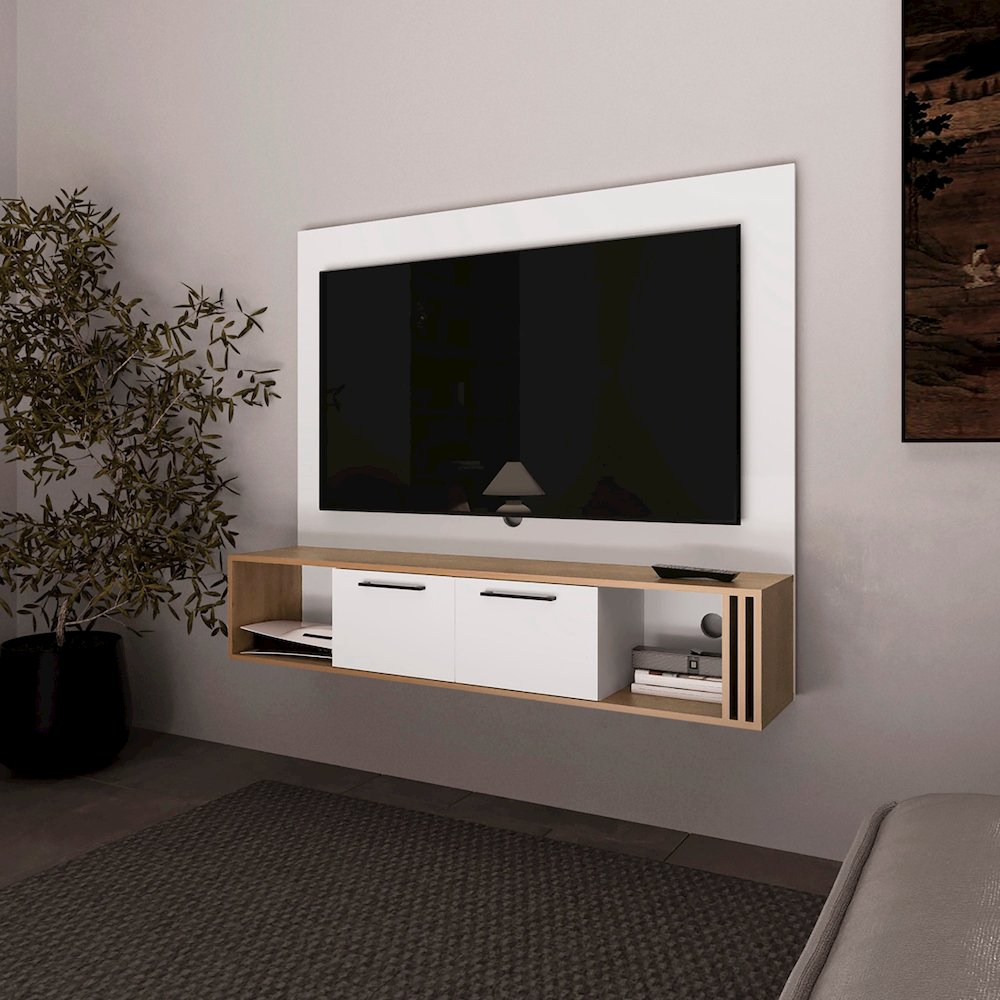 Lesslie Entertainment Center Multistorage and Cable Management. Picture 4