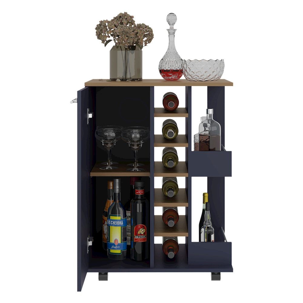 Carefree bar cabinet, bottle racks, double side shelves, modern design. Picture 4