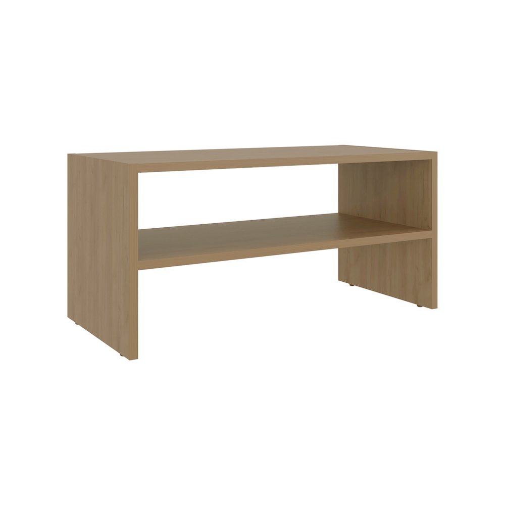 Shoe Rack, 2 Open Shelves, Low Horizontal Design, Freestanding Unit, Wenge. Picture 1