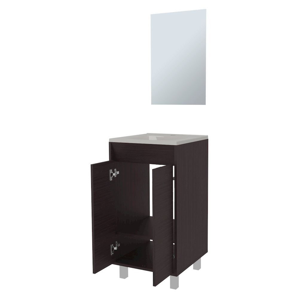 Saratoga Bathroom Cabinet with  2 Doors, White. Picture 6