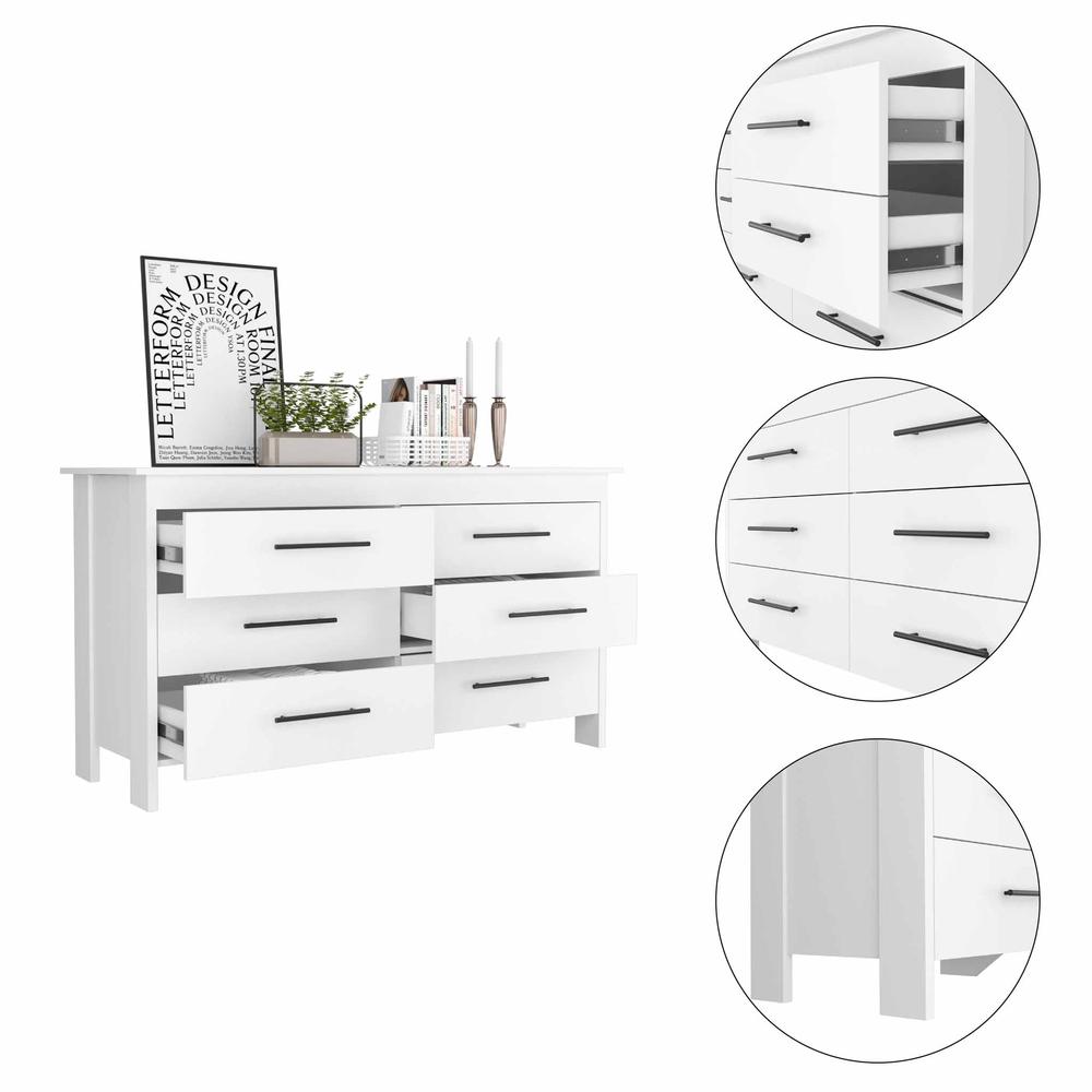 Luxor 6 Drawer Double Dresser. Picture 2