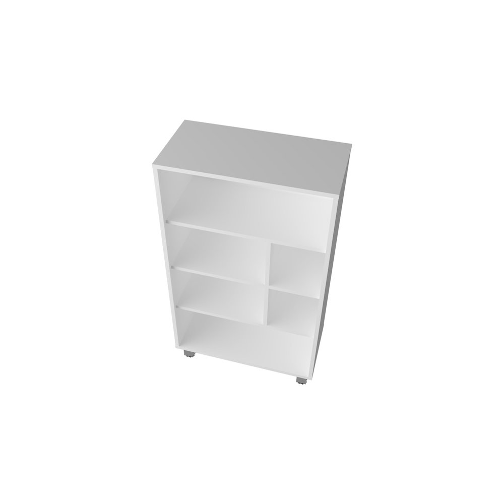 Charco Bookcase in Melamine with Six  Shelves, White. Picture 6
