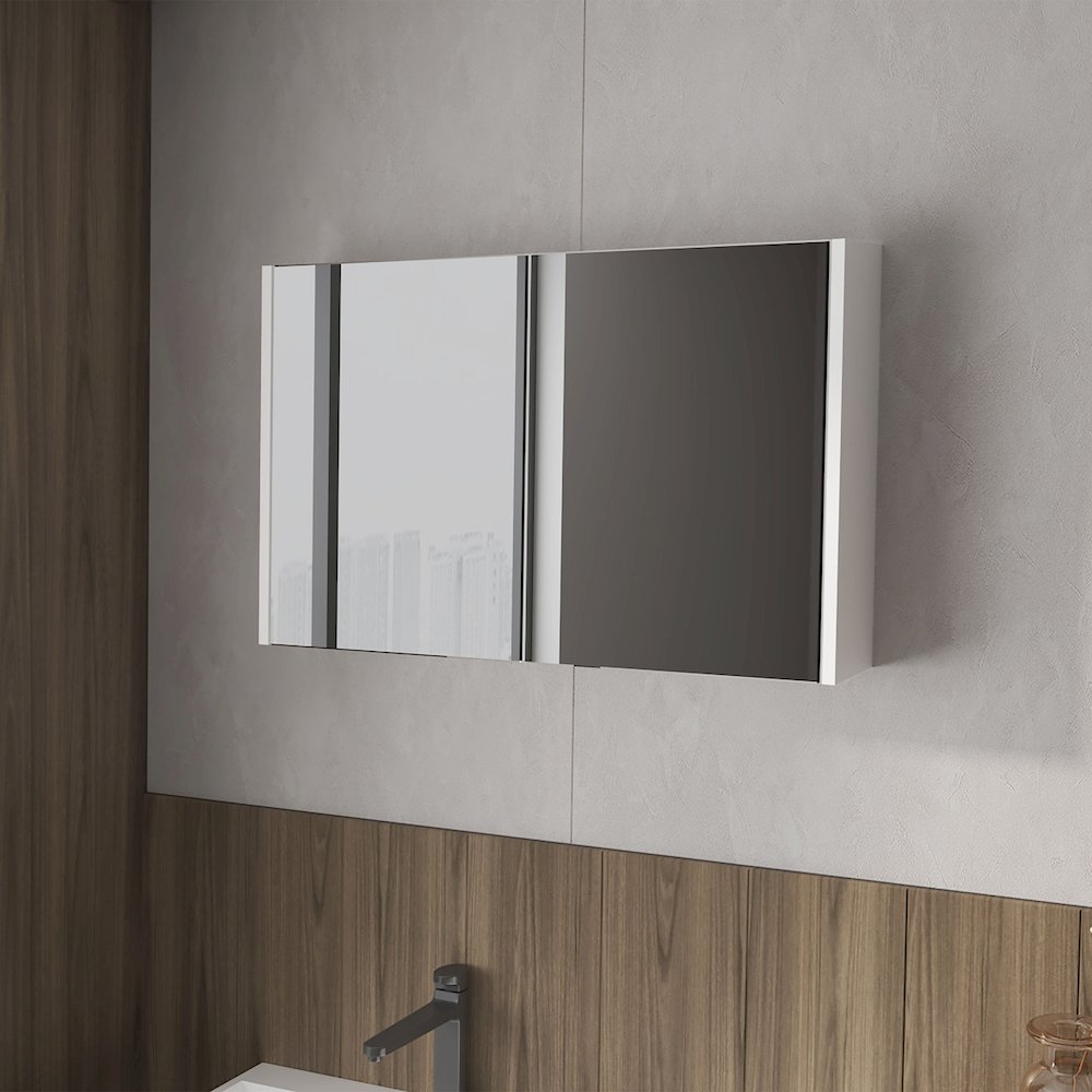 McNary Medicine Cabinet With Included Mirrors And 2 Doors, White. Picture 8