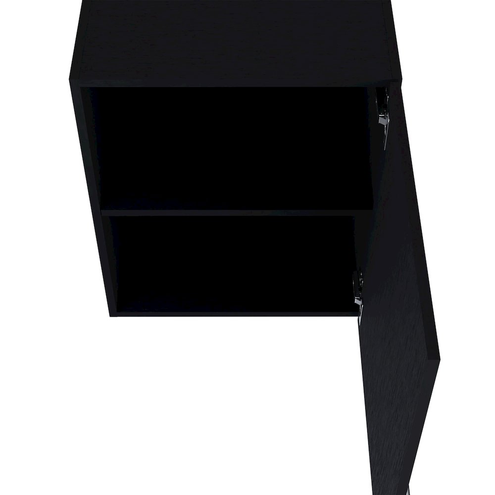 So- Hi Wall Cabinet in melamine with one door,Wenge. Picture 4