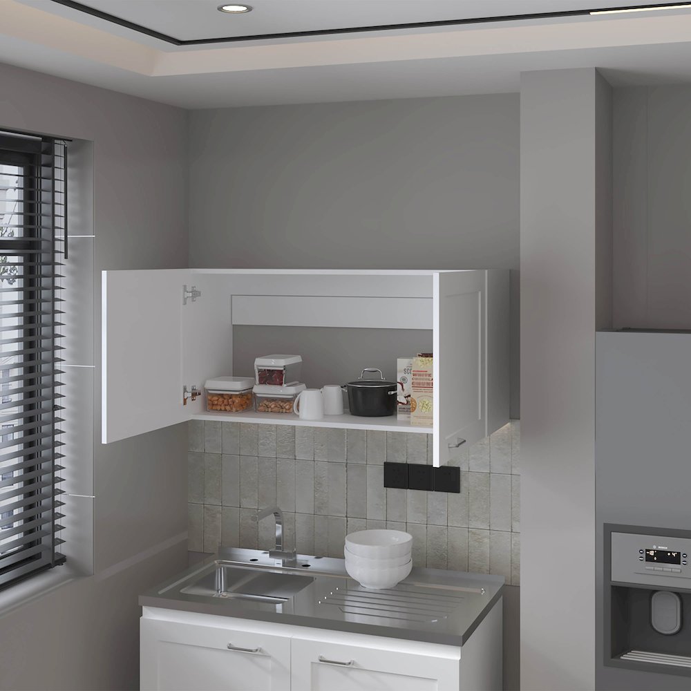 Nakya Kitchen Wall Cabinet with 2 Doors, White. Picture 3