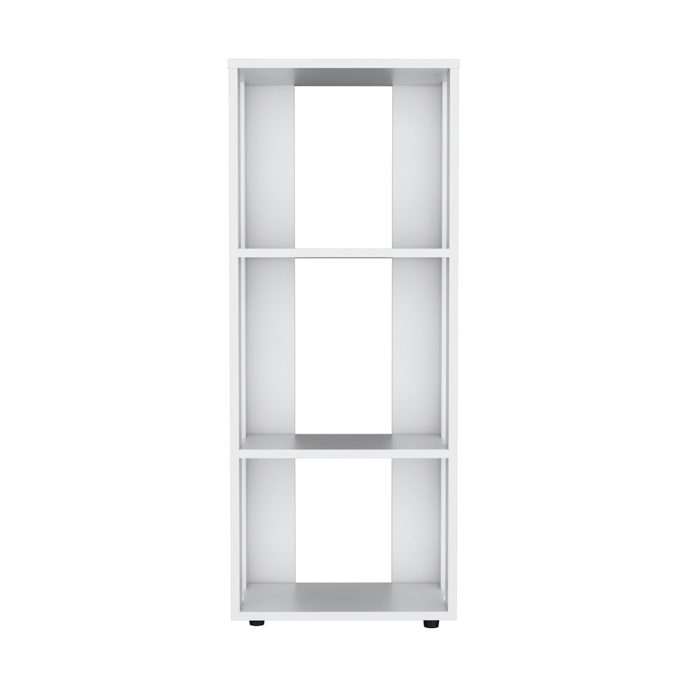 Modoc Bookcase in Melamine with Open Storage, White. Picture 1