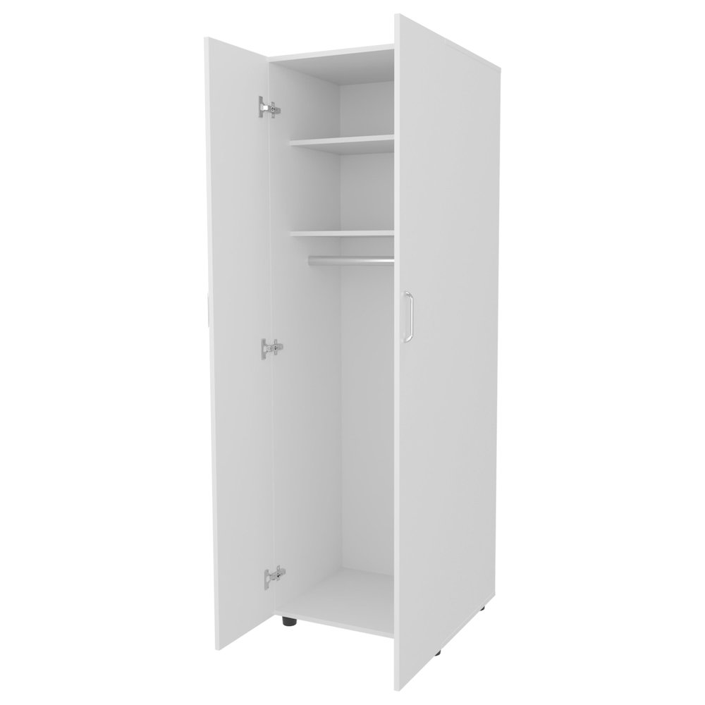 Pisinemo Armoire with 2 Doors and Hanging Rod, White. Picture 6