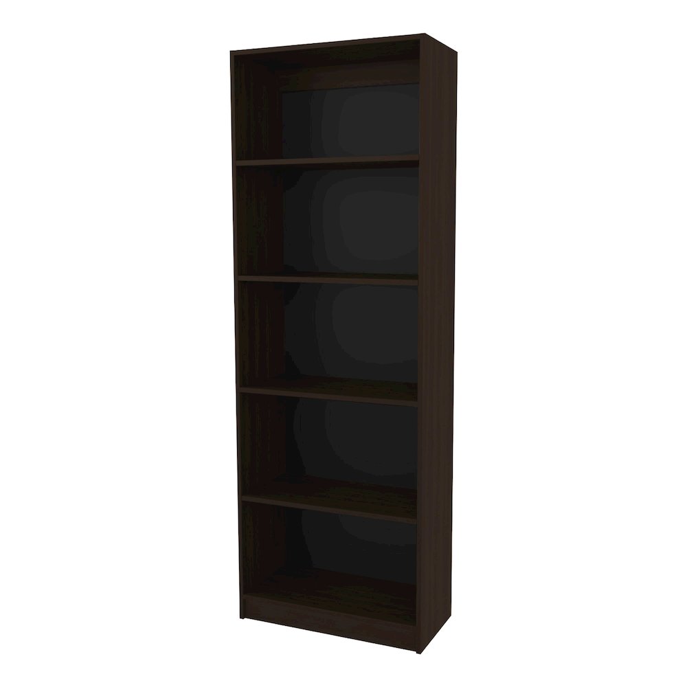 Dam Bookcase with Open Storage and 5 Shelves, Stained Walnut. Picture 1