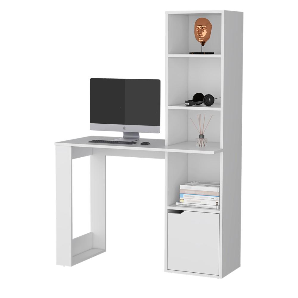Anson Computer Desk with 4-Tier Bookcase and 1-Door Cabinet. Picture 6