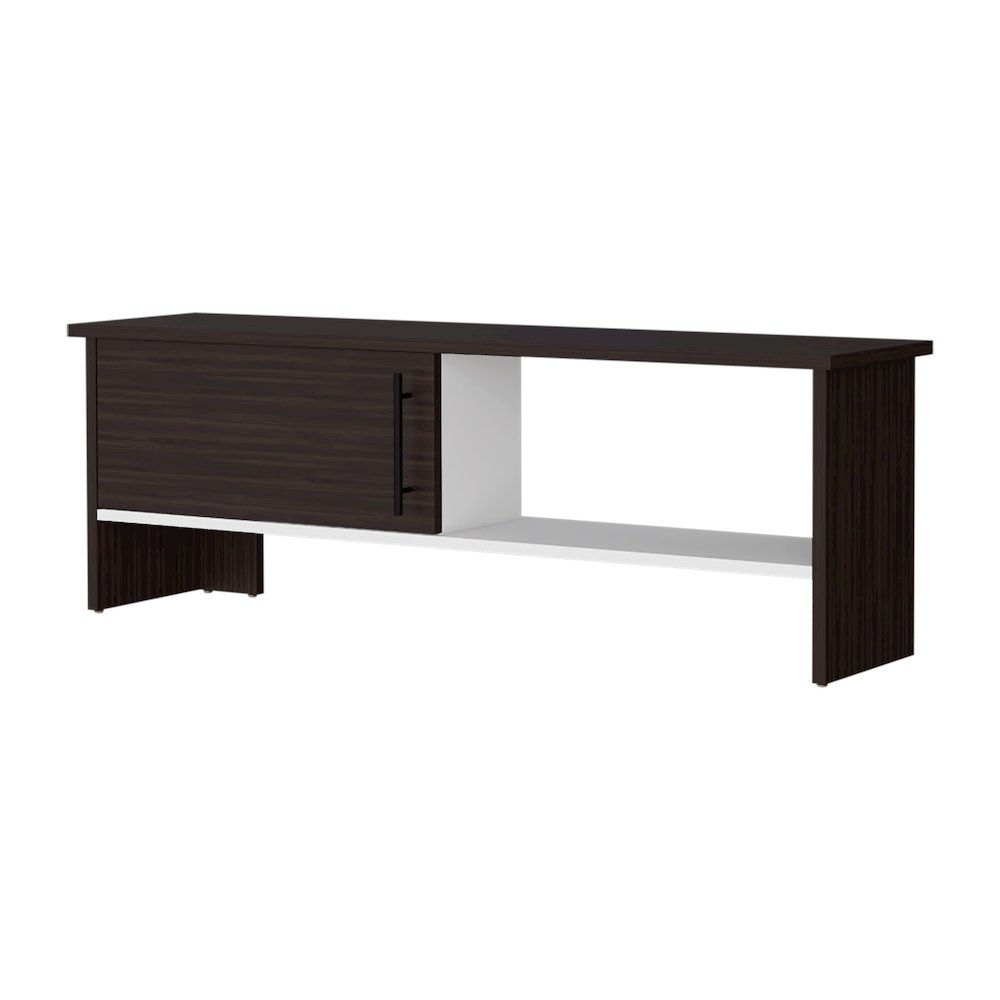 Rock Point Entertainment Center with a Door and Open Storage. Picture 1