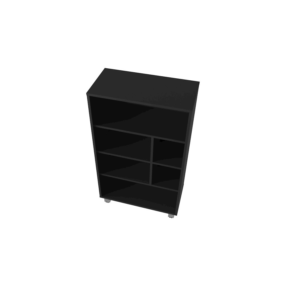 Charco Bookcase in Melamine with Six  Shelves, Wenge. Picture 6