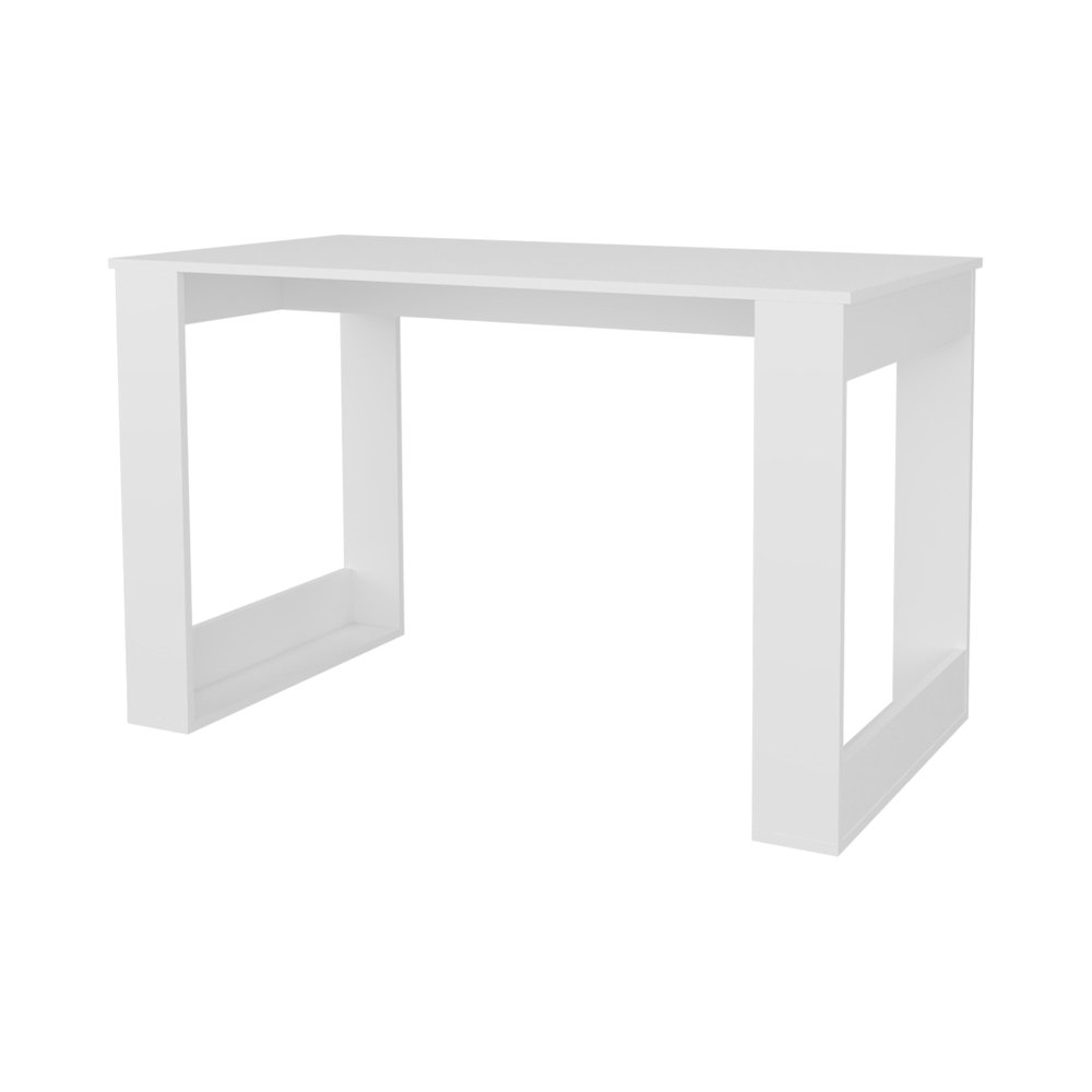 Aurora Writing Computer Desk with Ample Work Surface, White. Picture 5