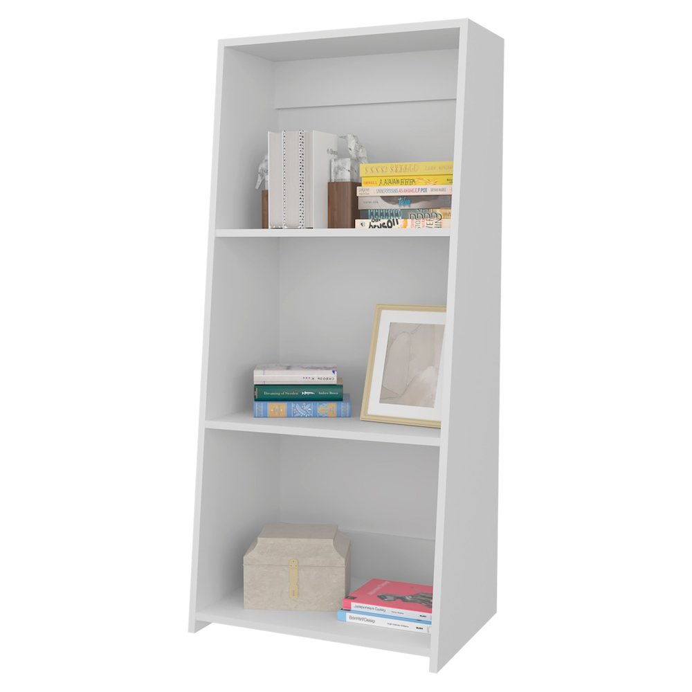 Anthem Bookcase in melamine with three shelves, White. Picture 3