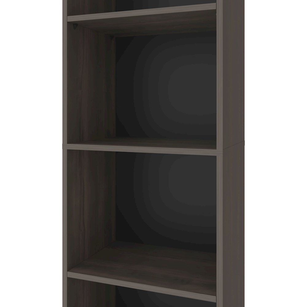 Beaver Balley Bookcase with Open Storage and 5 Shelves, Stained Walnut. Picture 7