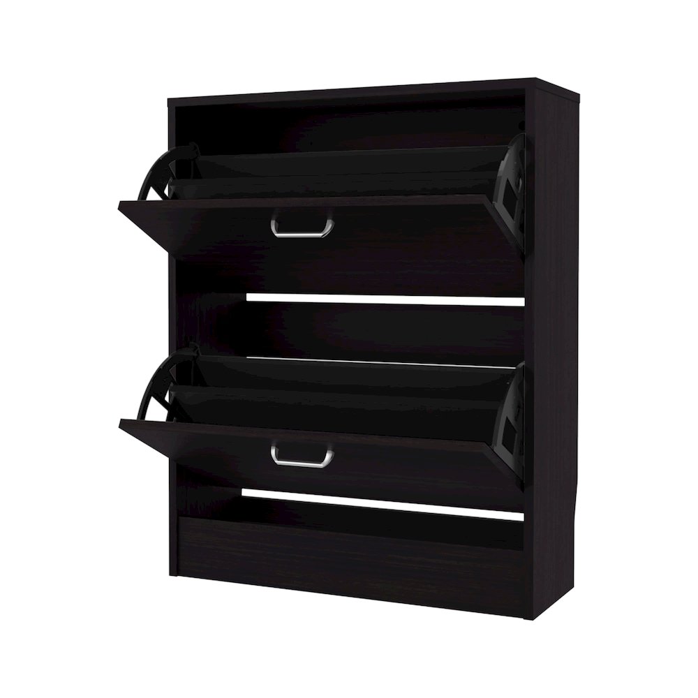 Ozzy Shoe Cabinet, 2 Tilt-Out Doors, Slim Design, Internal Supports, Wenge. Picture 2