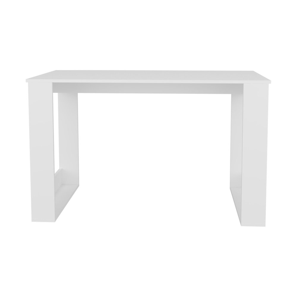 Aurora Writing Computer Desk with Ample Work Surface, White. Picture 1