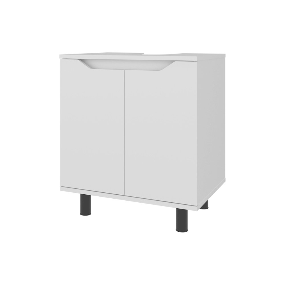 Bathroom Vanity Cabinet for Pedestal Sink – Freestanding Storage Unit,White. Picture 2