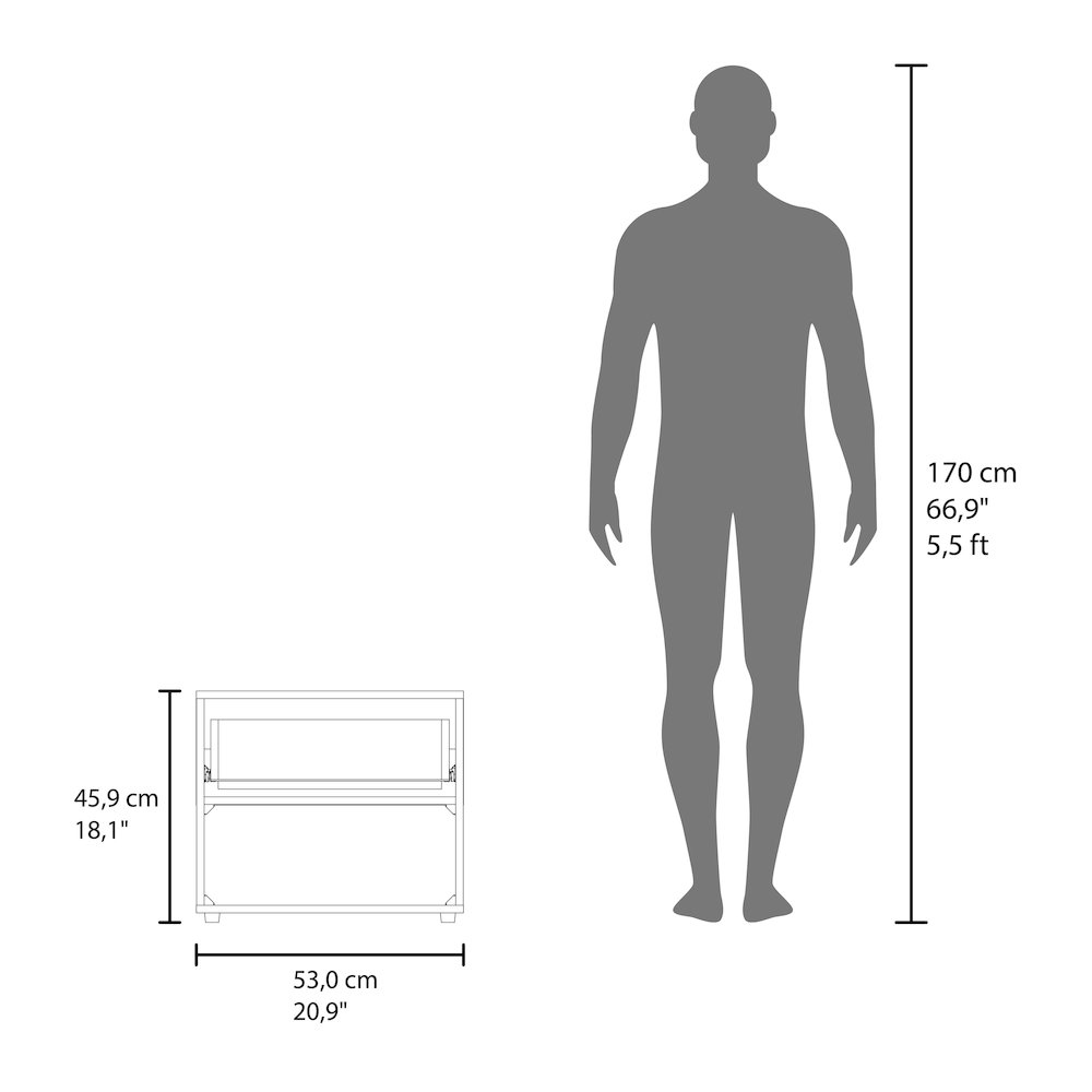 Round Rock Nightstand with a Drawer, Stained Walnut. Picture 7