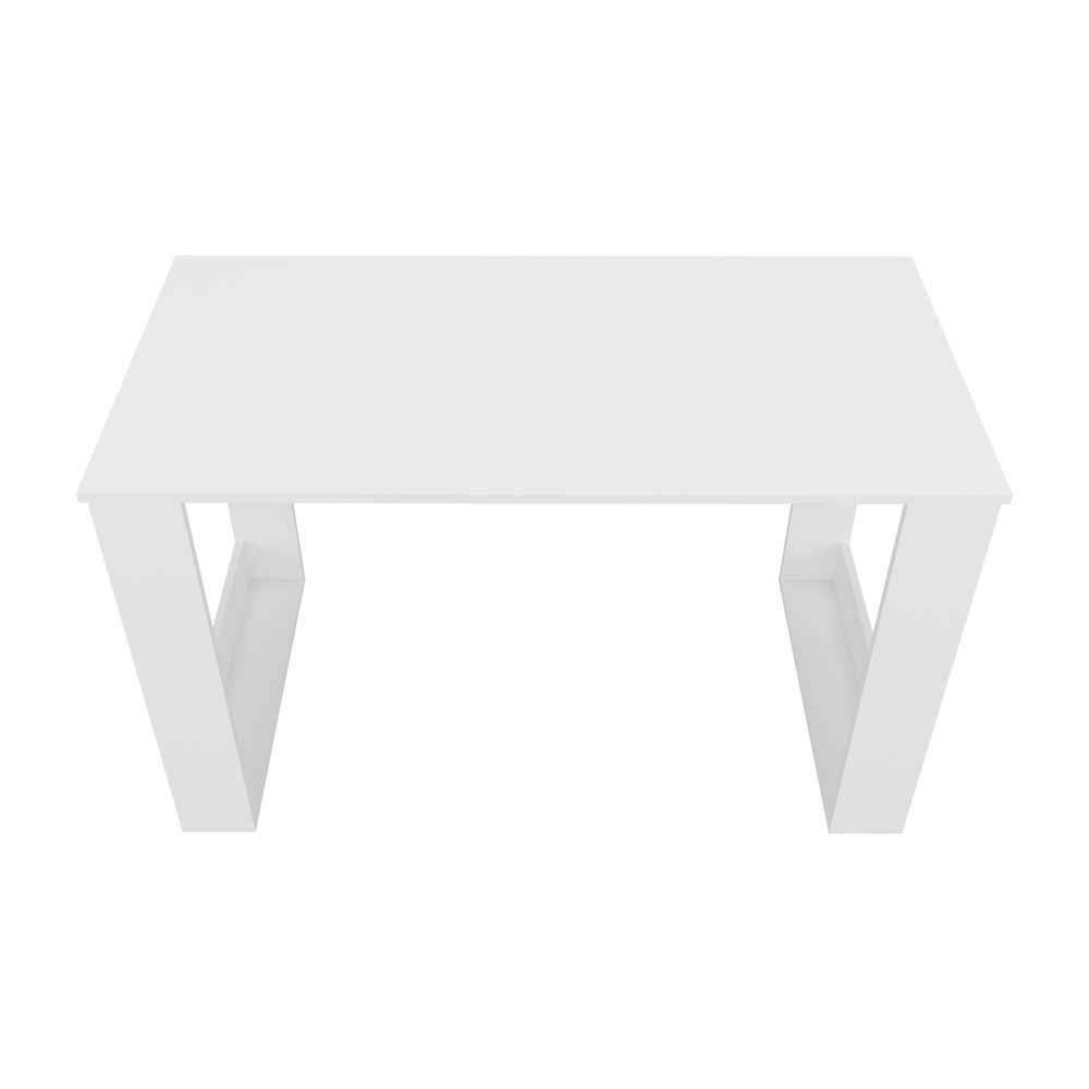 Aurora Writing Computer Desk with Ample Work Surface, White. Picture 4