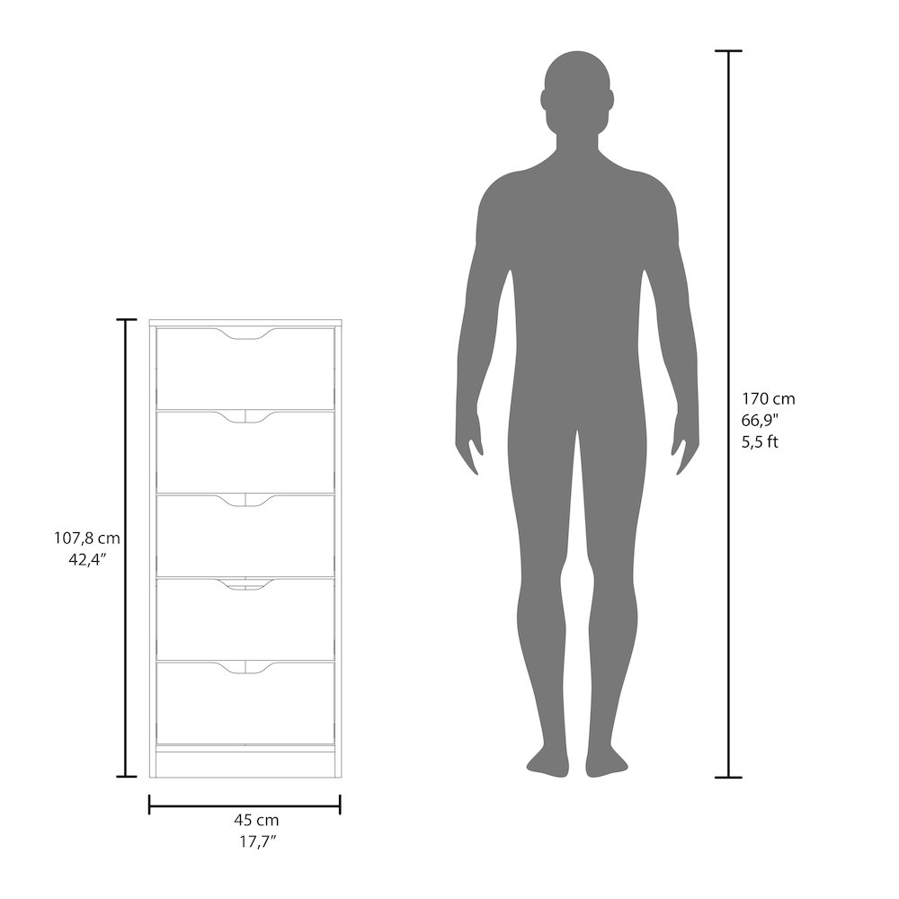 5-Drawer Dresser for Nurseries and Bedrooms – Modern Space-Saving Storage. Picture 7