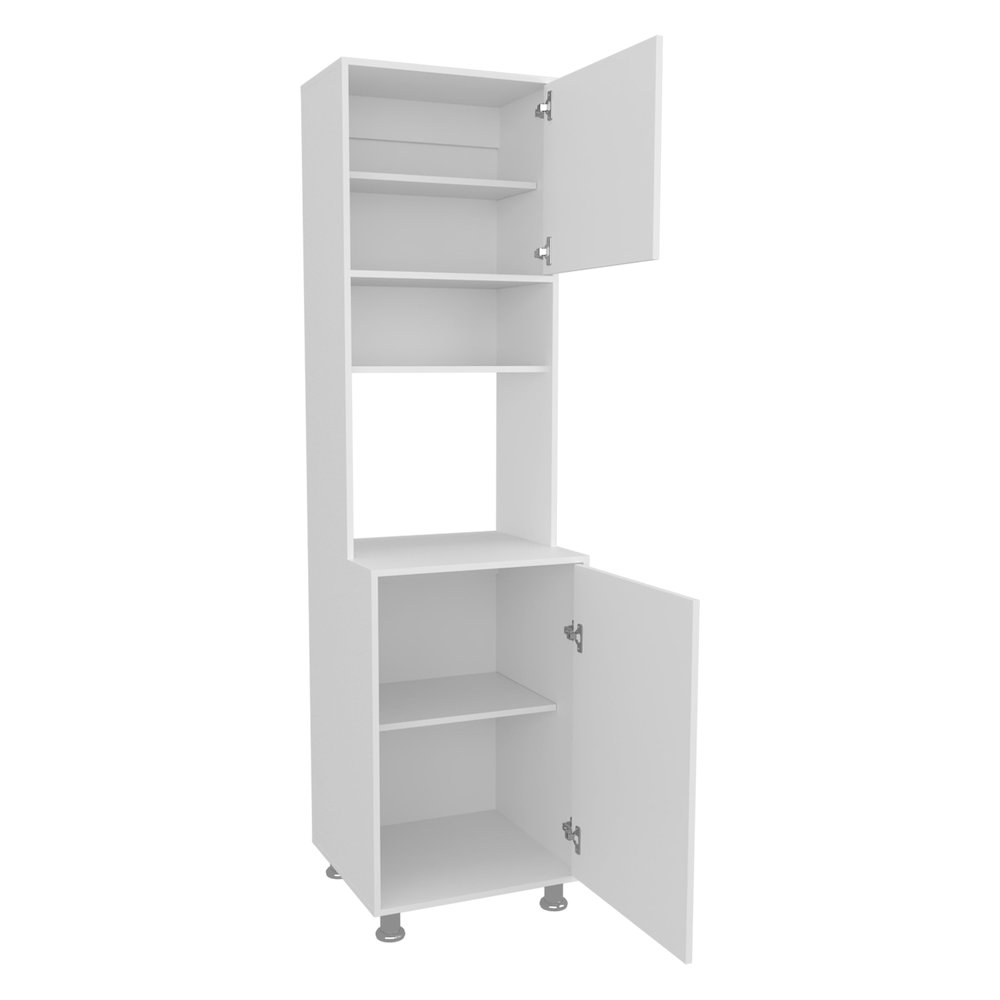 Buckeye Kitchen Pantry with Open Storage and 2 Doors,  White. Picture 6