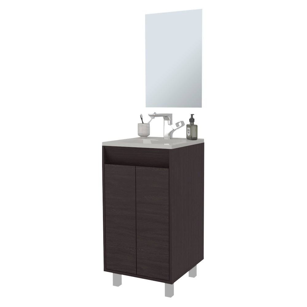 Saratoga Bathroom Cabinet with  2 Doors, White. Picture 8