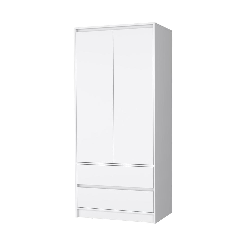 Avra 2 Drawers Armoire, 2-Door, Hanging Rod. Picture 1