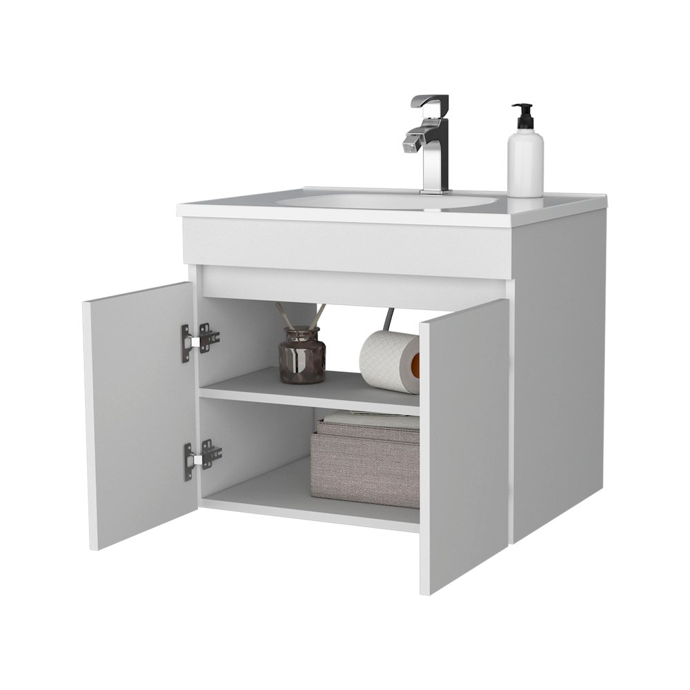 Rainbow City Vanity with 2 Doors, White. Picture 8