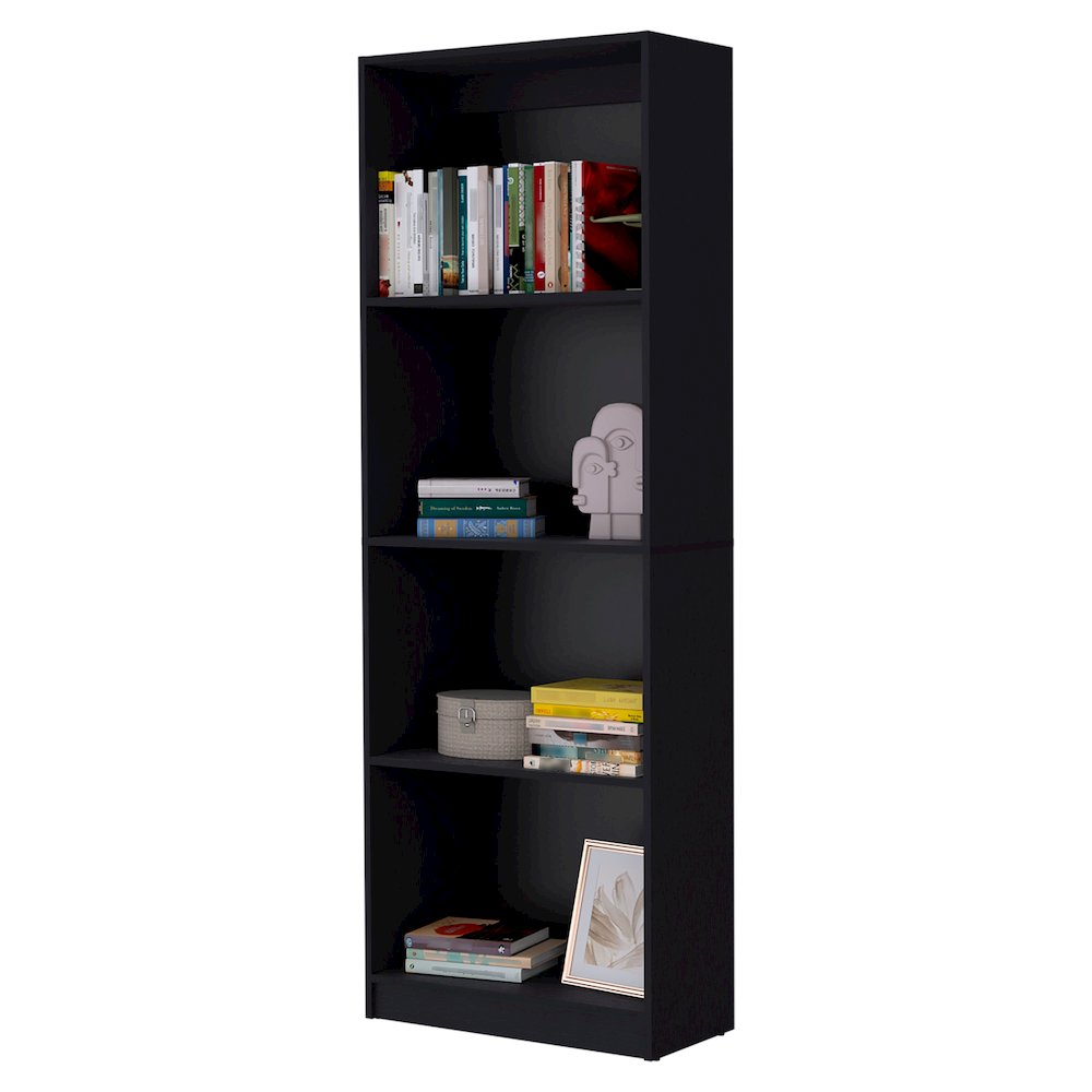 Sutton Bookcase with Tier Storage Shelves, Wenge. Picture 5