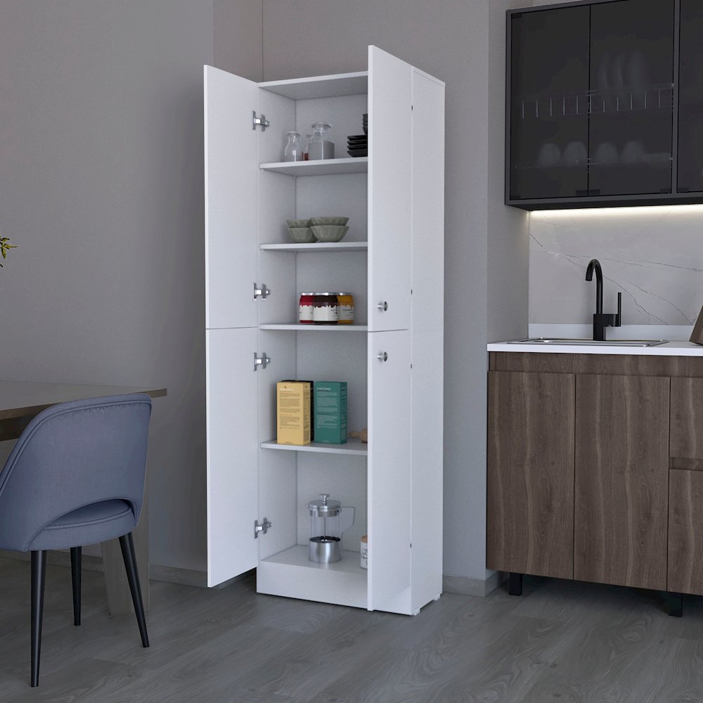 Cameron Pantry Cabinet with 4 doors and 5 hidden shelves. Picture 5