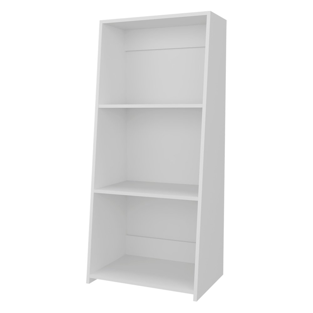 Anthem Bookcase in melamine with three shelves, White. Picture 1
