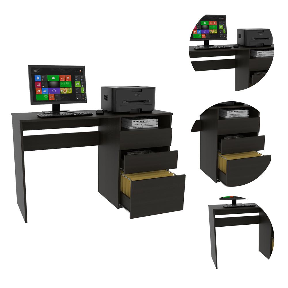 Louisiana Computer Desk with three drawers. Picture 2
