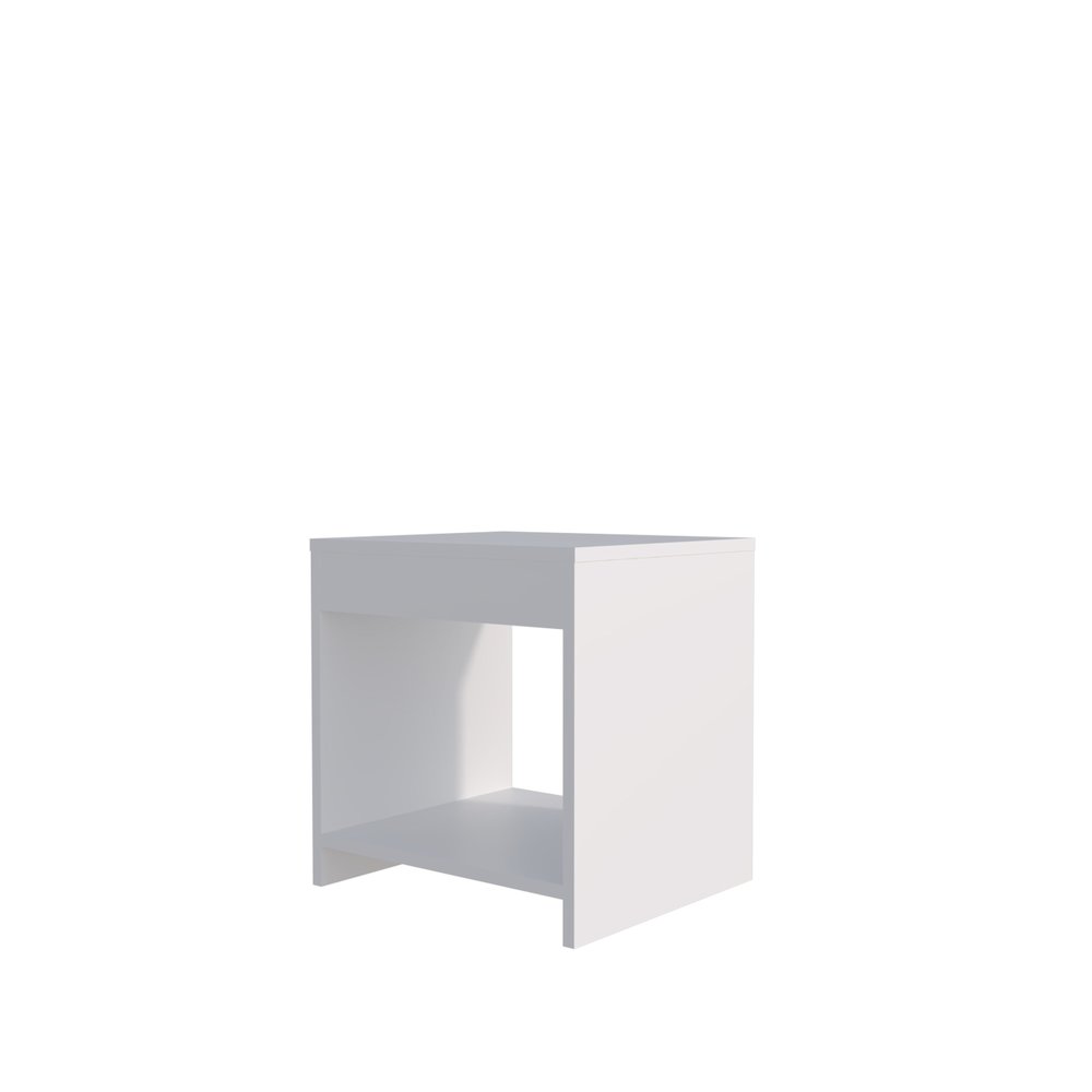 Anegam Nightstand with Open Storage, White. Picture 3