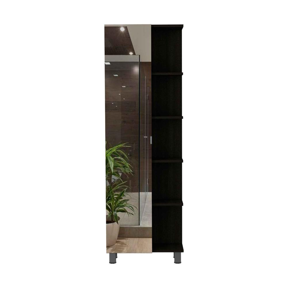 Los Angeles Linen  Cabinet with Mirror. Picture 1