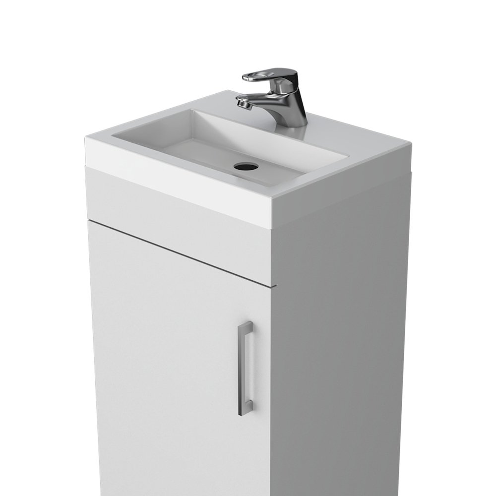 Madrid Bathroom Vanity in melamine with 1 door. Picture 6