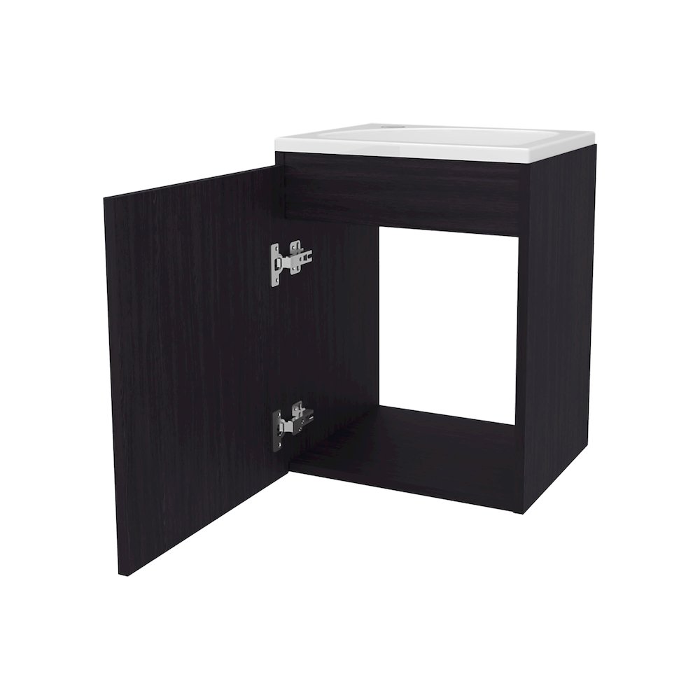 Haigleer Creek Bathroom Vanity with Integrated Sink and Faucet, Wengue. Picture 6