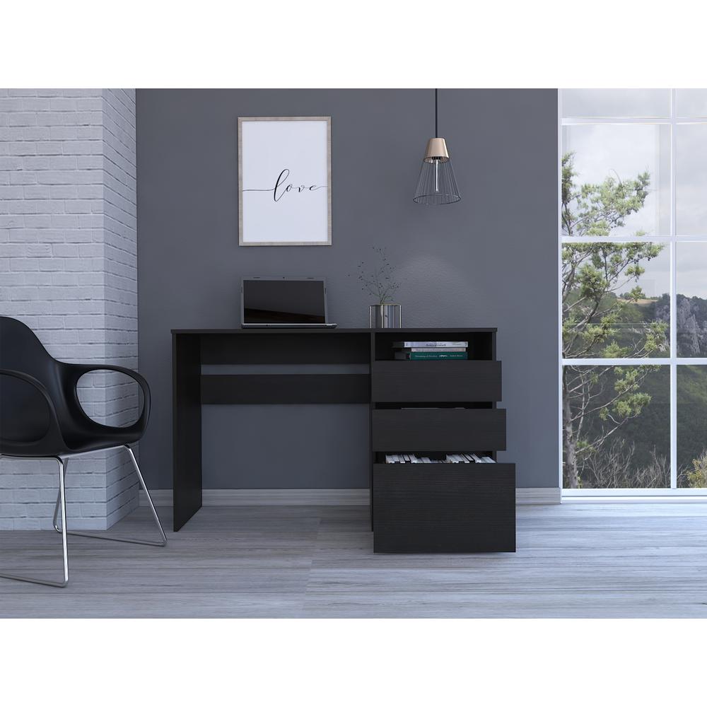 Louisiana Computer Desk with three drawers. Picture 3