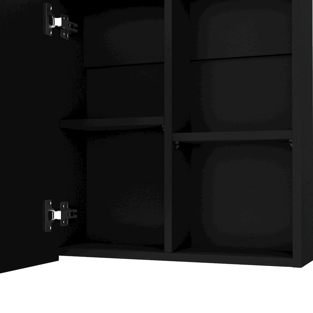 Morenci Medicine Cabinet With Included Mirror And 1 Door, Wenge. Picture 7