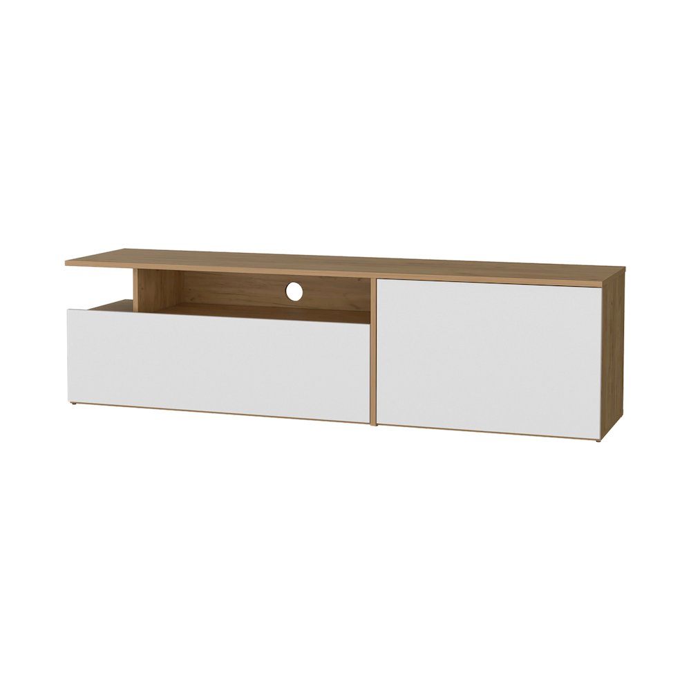 Dilkon TV Stand with Drop-Down Door, Hinged Door. Picture 1