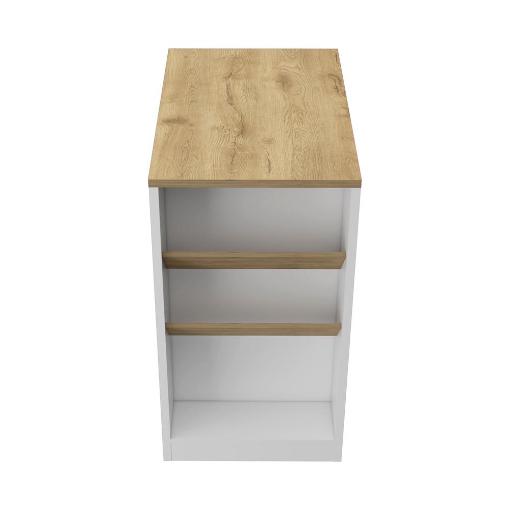 Cecil Kitchen Island, 3-Tier Shelf, Manufactured wood Top. Picture 5