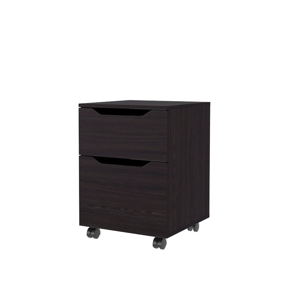 Newriver Nightstand with 1 Door and 1 Drawer , Wengue. Picture 1